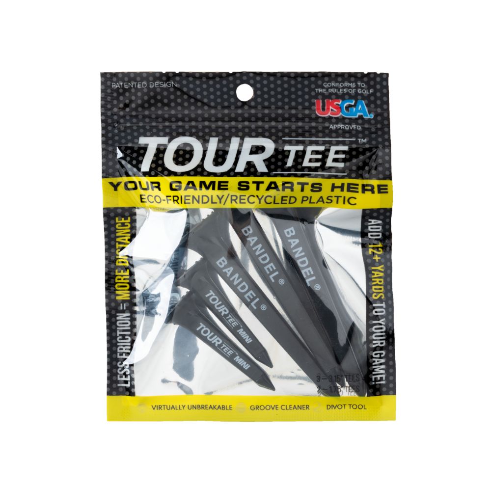 BANDEL GOLF バンデルゴルフ TOUR TEE ツアーティー LONG SHORT Black 5piece set BG-TTAS002 BLACK ブラック