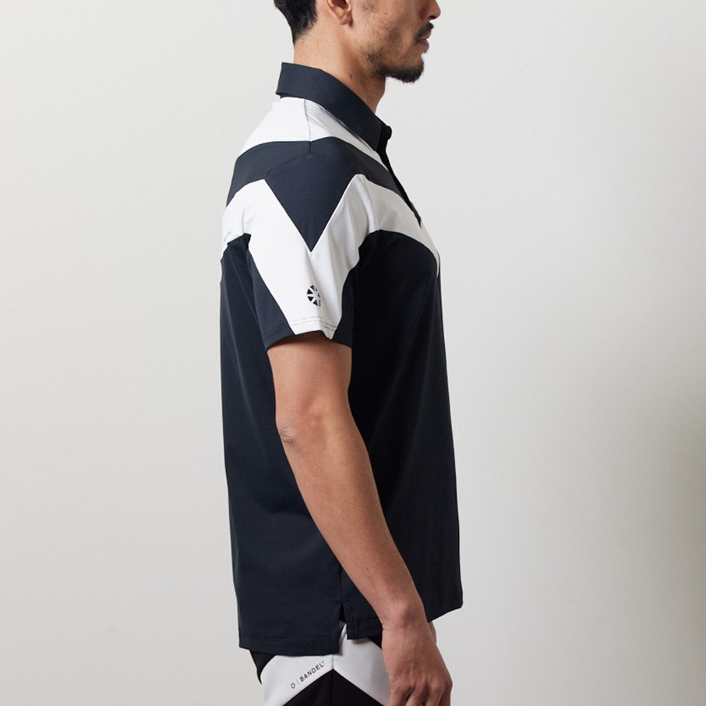 BANDEL GOLF バンデルゴルフ ポロシャツ V SWITCH S/S POLO SHIRTS BGI-3SVPL ブラック ホワイト