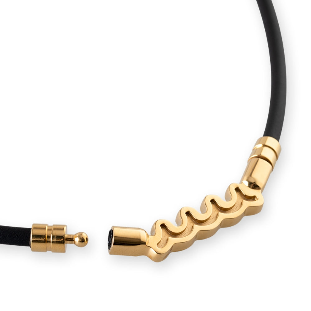 BANDEL muta バンデル ムータ ネックレス Healthcare Necklace Wave HLCNW-MT BLACK GOLD ブラック ゴールド