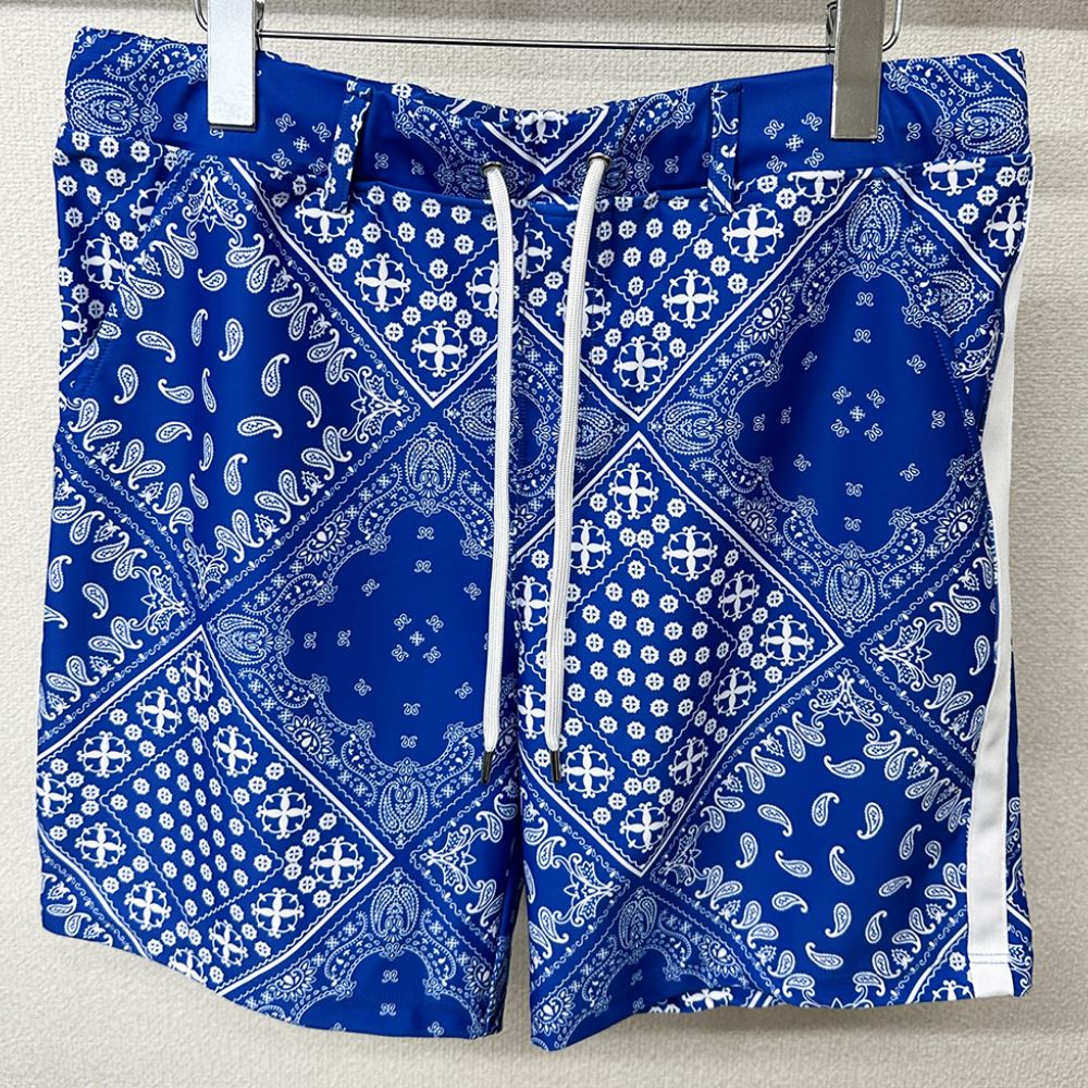 RESOUND CLOTHING リサウンド クロージング RC32-HP-002 ラッシュ ハーフパンツ セットアップ RUSH SHORTS BANDANA BULE バンダナ ブルー 高岡蒼佑さん着用アイテム