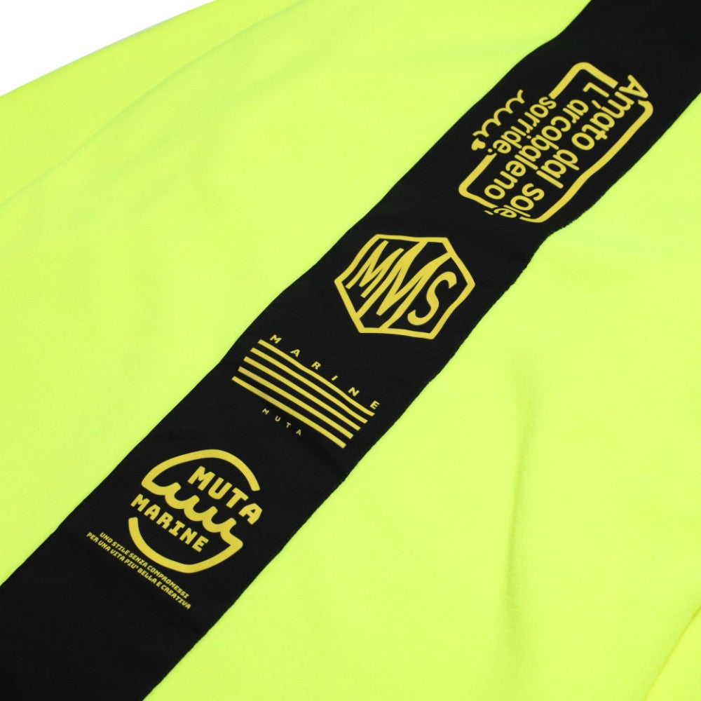 muta MARINE ムータマリン ロンT フリース切替モックネックプルオーバー MMMK-443180 YELLOW