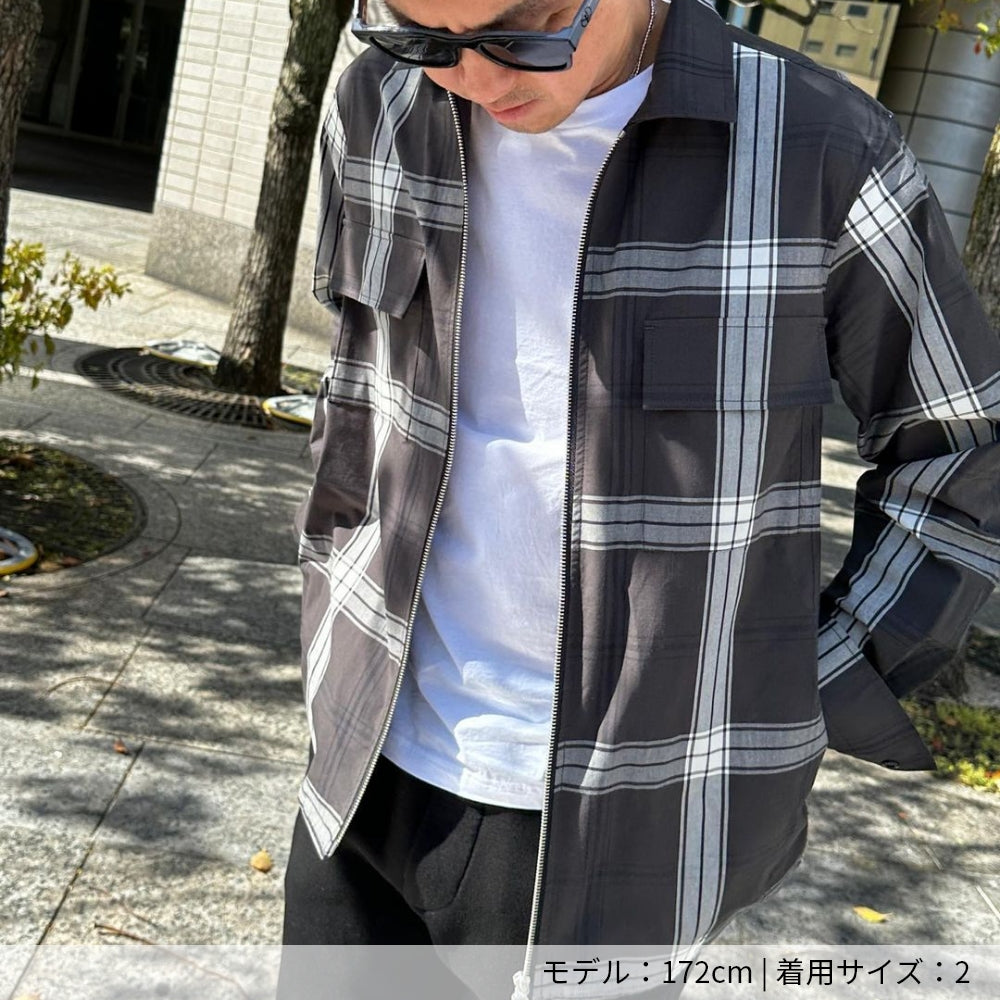 RESOUND CLOTHING リサウンド クロージング シャツジャケット CheckShirt JACKET RC27-SH-002 BLACK 【TRANSIT別注モデル】