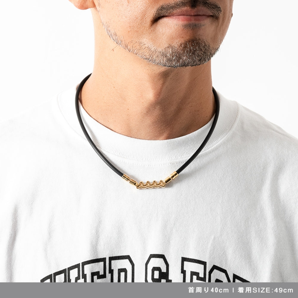 BANDEL muta バンデル ムータ ネックレス Healthcare Necklace Wave HLCNW-MT BLACK GOLD ブラック ゴールド