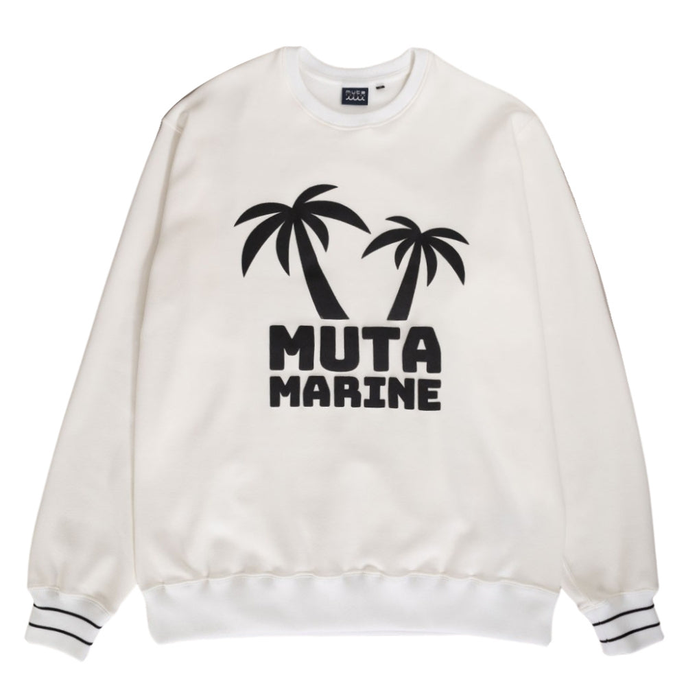 muta MARINE ムータマリン パームツリーロゴプルオーバー MMMK-443267 WHITE