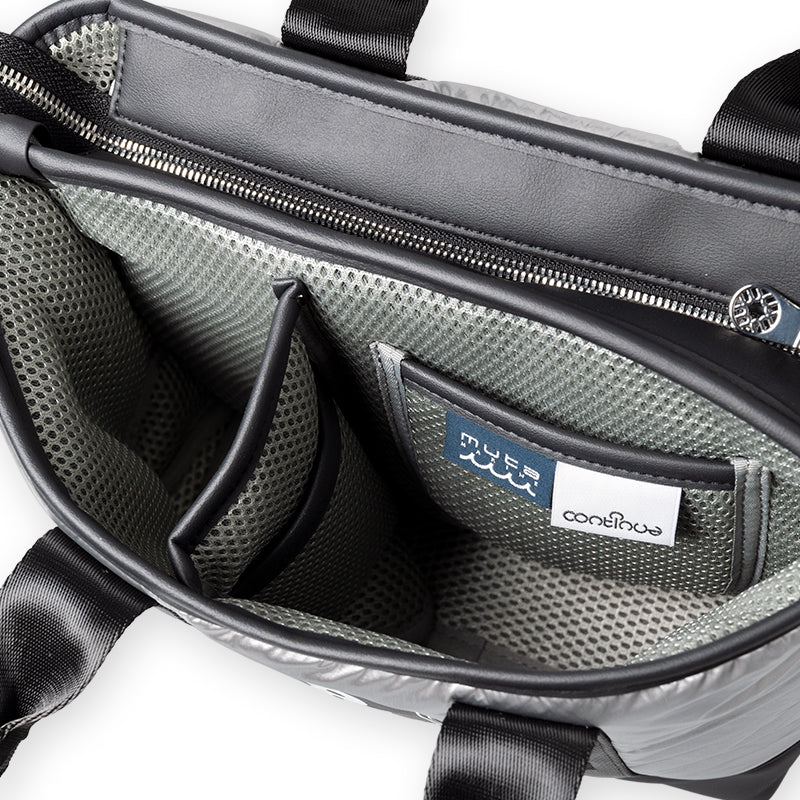 BANDEL×muta ダブルフェイストートバッグ SILVER