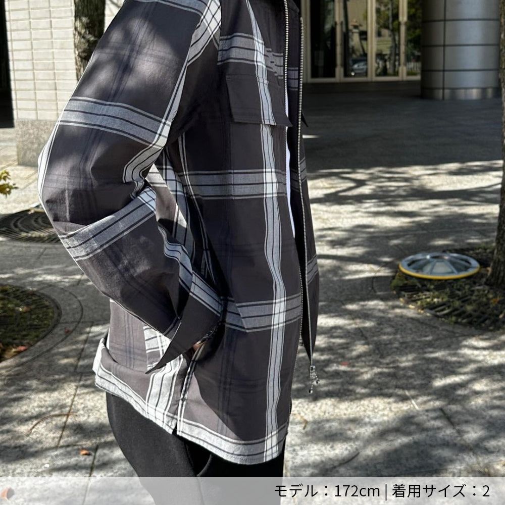 RESOUND CLOTHING リサウンド クロージング シャツジャケット CheckShirt JACKET RC27-SH-002 BLACK 【TRANSIT別注モデル】