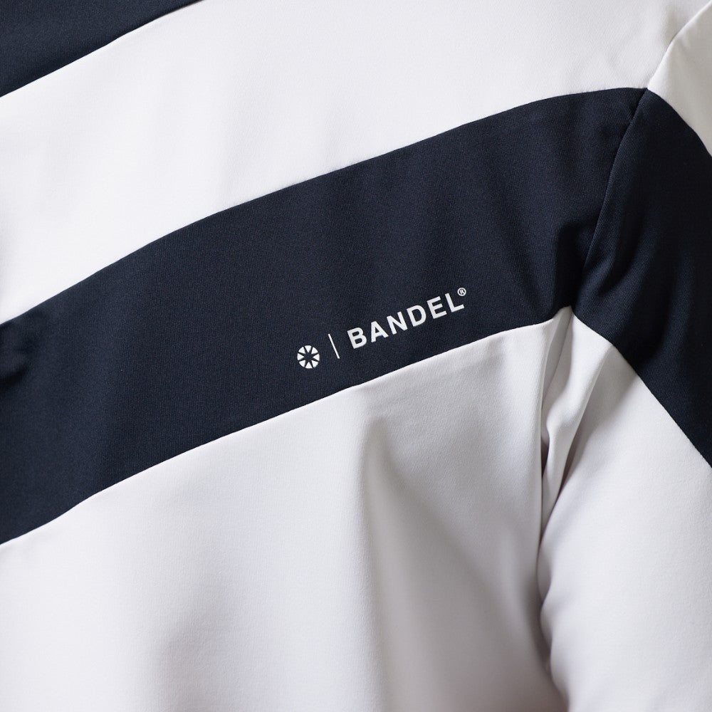 BANDEL GOLF バンデルゴルフ モックネック Tシャツ V SWITCH S/S MOC SHIIRTS BGI-3SVMC WHITExBLACK ホワイト ブラック