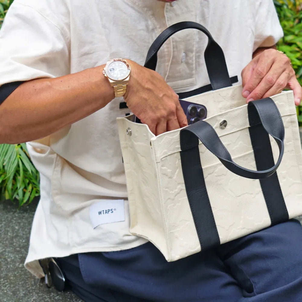 LABEL NOIR NO-24PM トートバッグ スクエア キャンバス / OFF WHITE