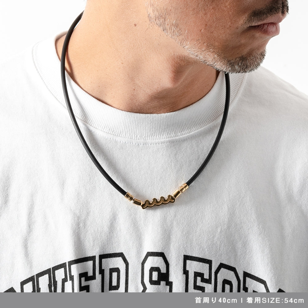 BANDEL muta バンデル ムータ ネックレス Healthcare Necklace Wave HLCNW-MT BLACK GOLD ブラック ゴールド