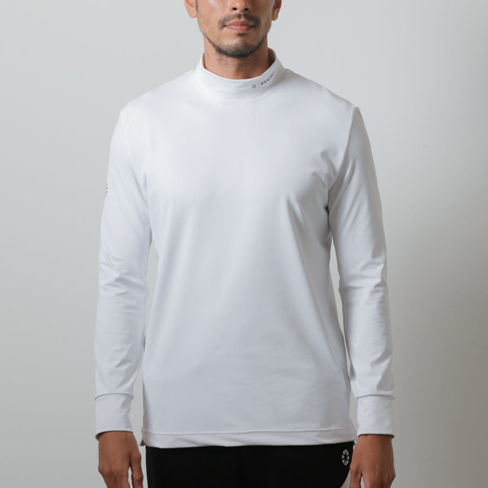 BANDEL GOLF バンデルゴルフ モックネック ロング BASIC L/S MOCK T SHIRTS BGI-BLSM WHITE ホワイト