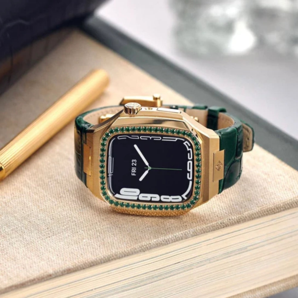GOLDEN CONCEPT ゴールデンコンセプト Apple Watch 7/8/9 Case-CLD41GOLD GREEN ゴールド グリーン