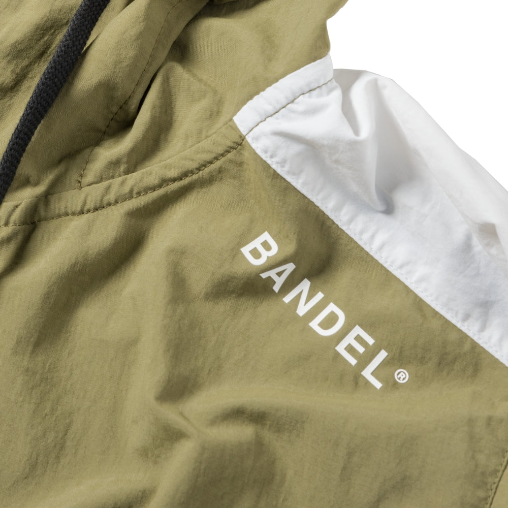 BANDEL バンデル NYLON ANORAK HOODIE ハーフジップフーディー BNS-3SAHD KAHKI カーキ