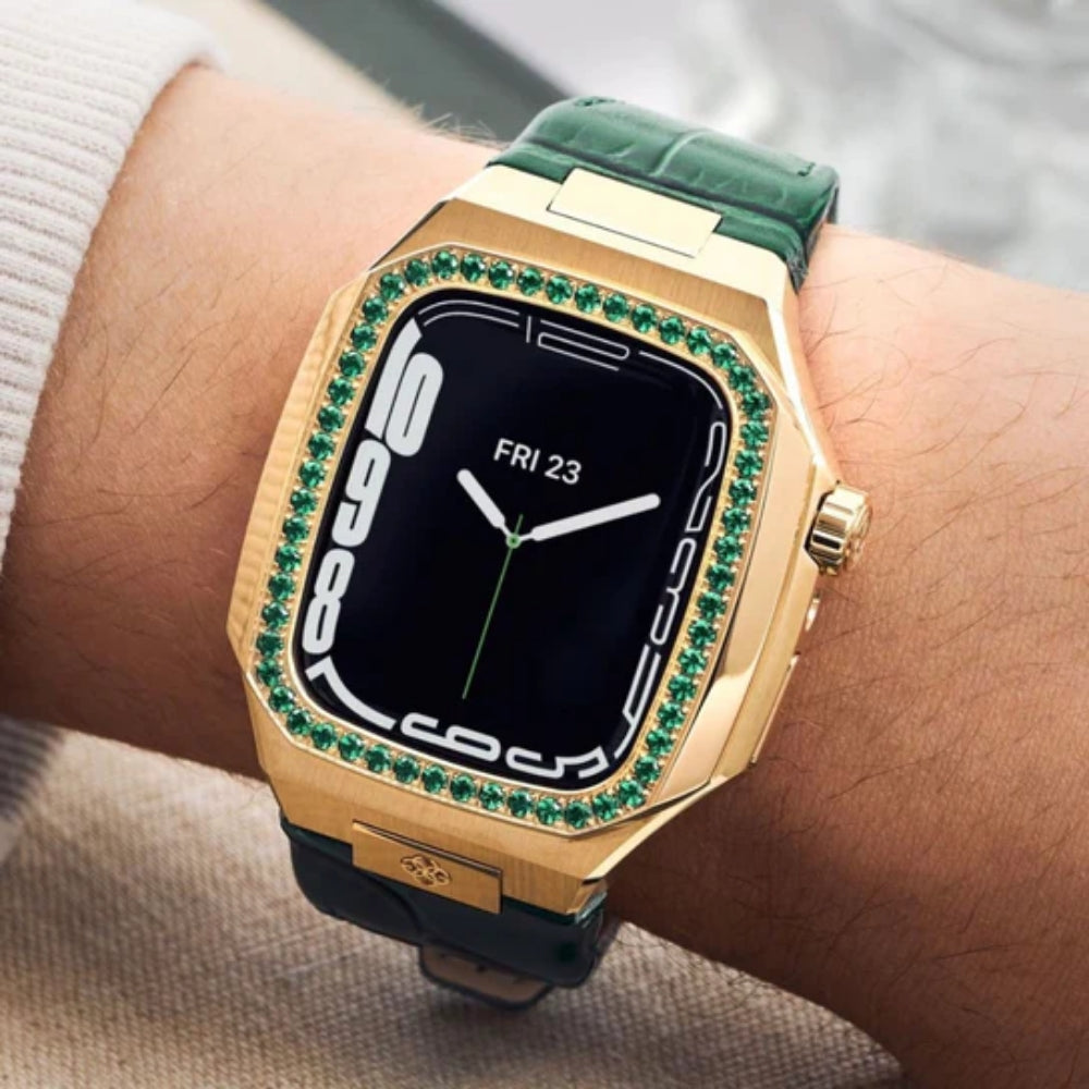 GOLDEN CONCEPT ゴールデンコンセプト Apple Watch 7/8/9 Case-CLD41GOLD GREEN ゴールド グリーン