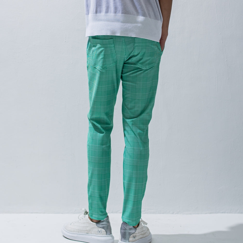 RESOUND CLOTHING リサウンド クロージング パンツ CHRIS EASY check PANTS RC28-ST-016 GLEN CHECKxGREEN