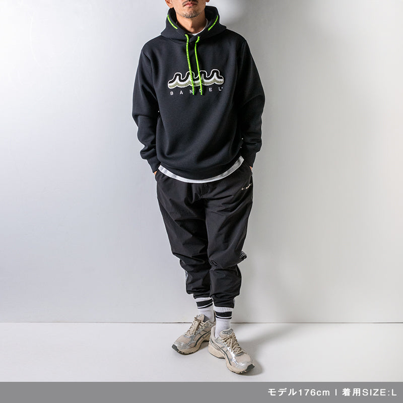 BANDEL×muta Limited 24AW L/S Hoodie フーディ バンデル×ムータ コラボ 保温 軽量 ストレッチ / BLACK