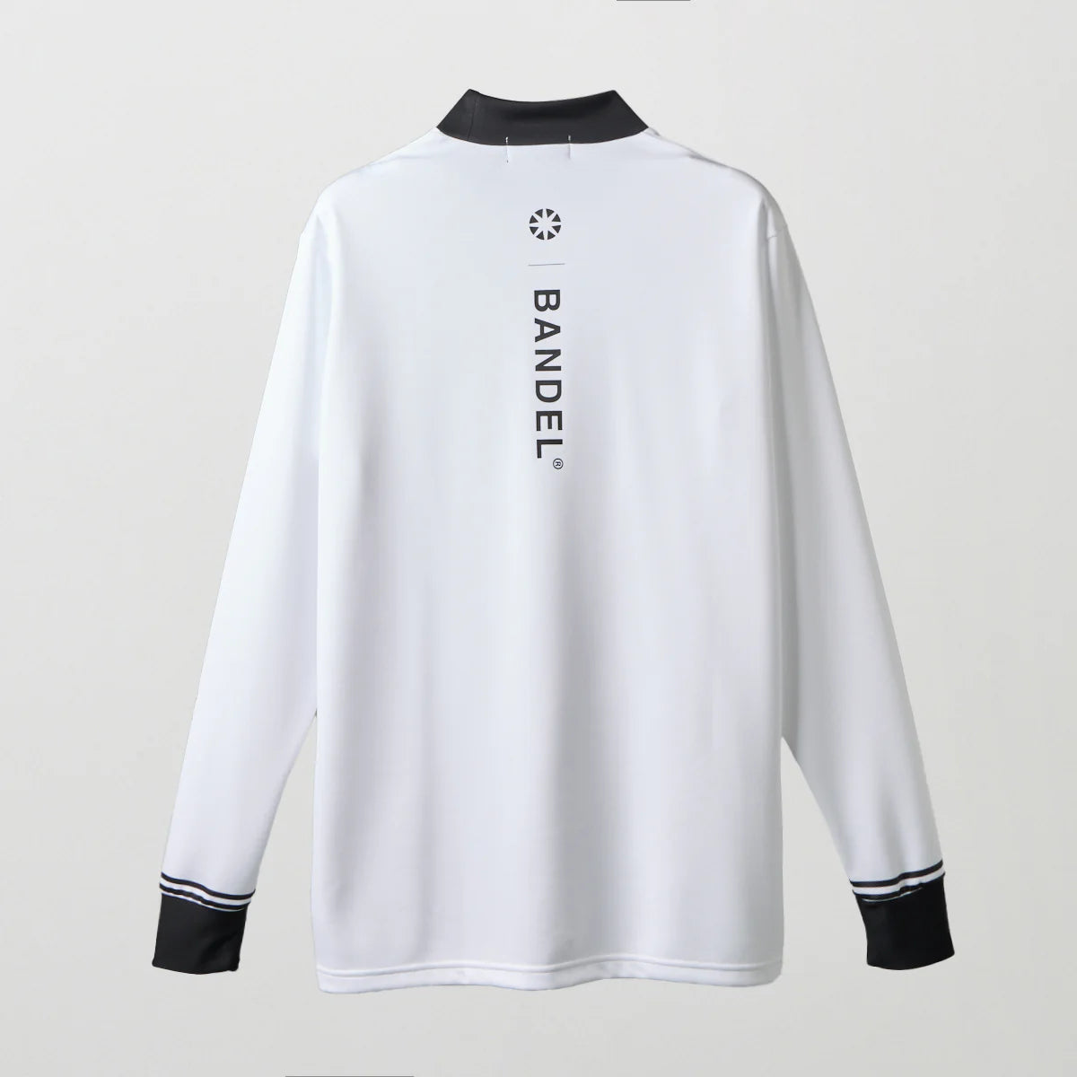 BANDEL GOLF バンデル ゴルフ バイカラー 長袖モックネック WHITE