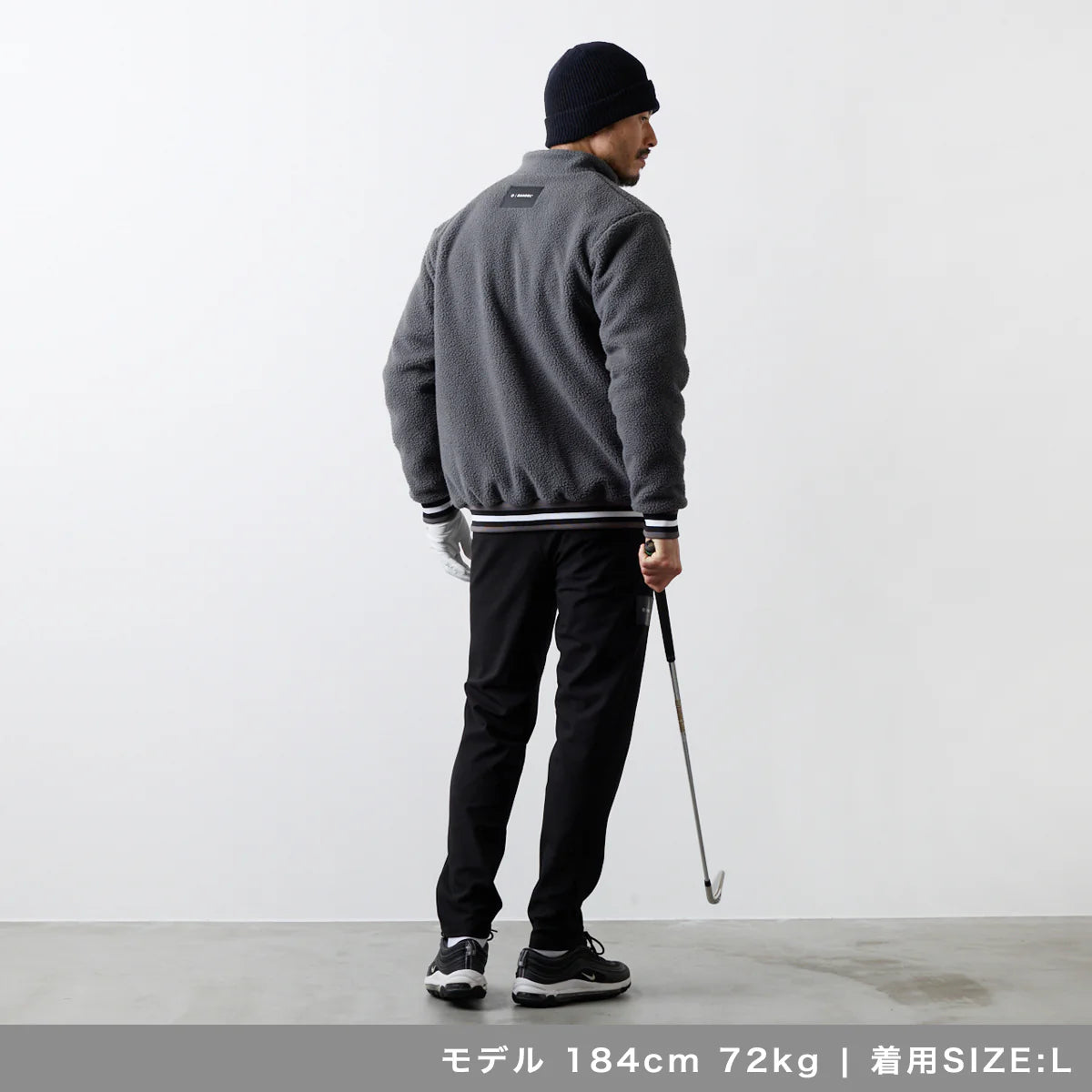 BANDEL GOLF スタンドカラー フリースブルゾン GREY