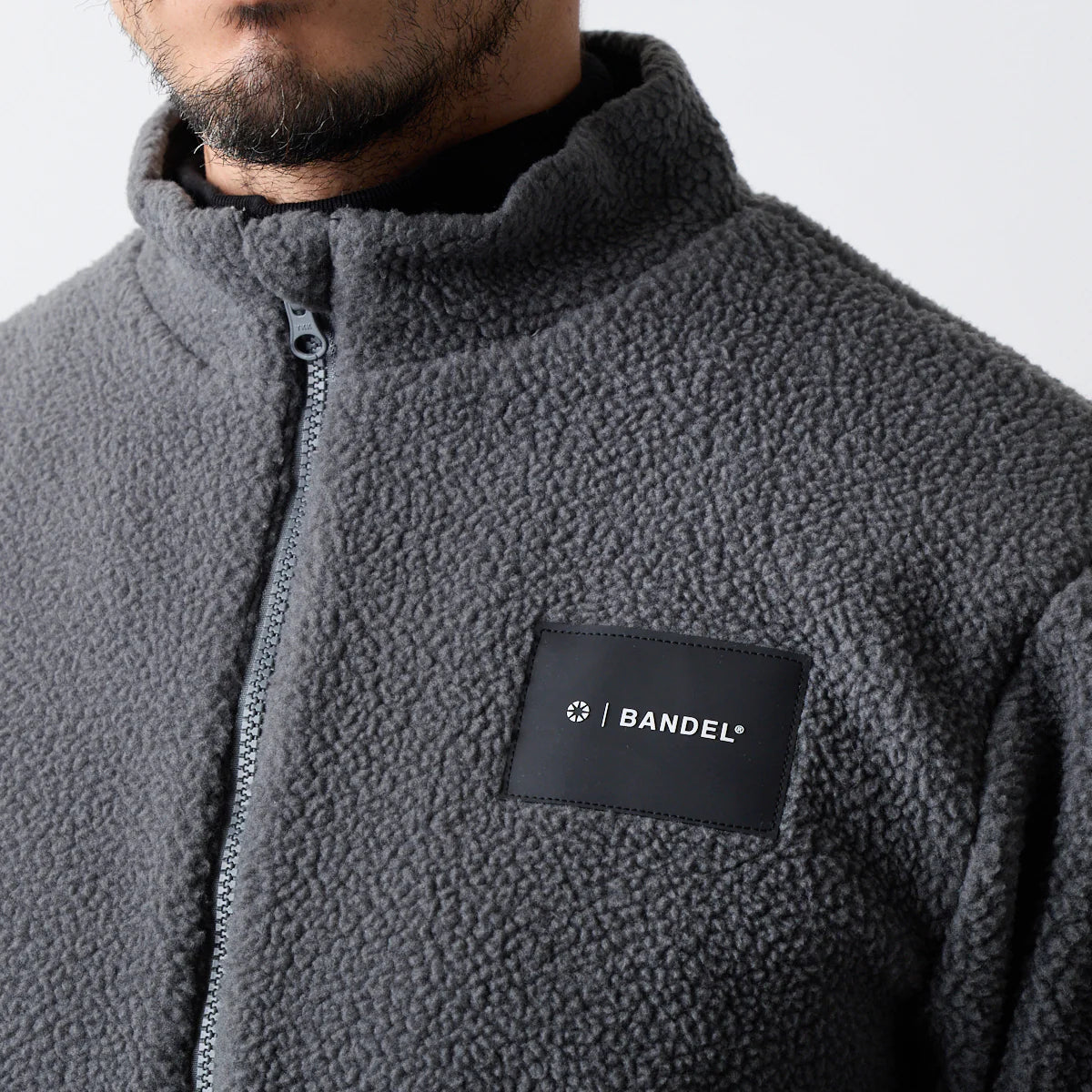 BANDEL GOLF スタンドカラー フリースブルゾン GREY