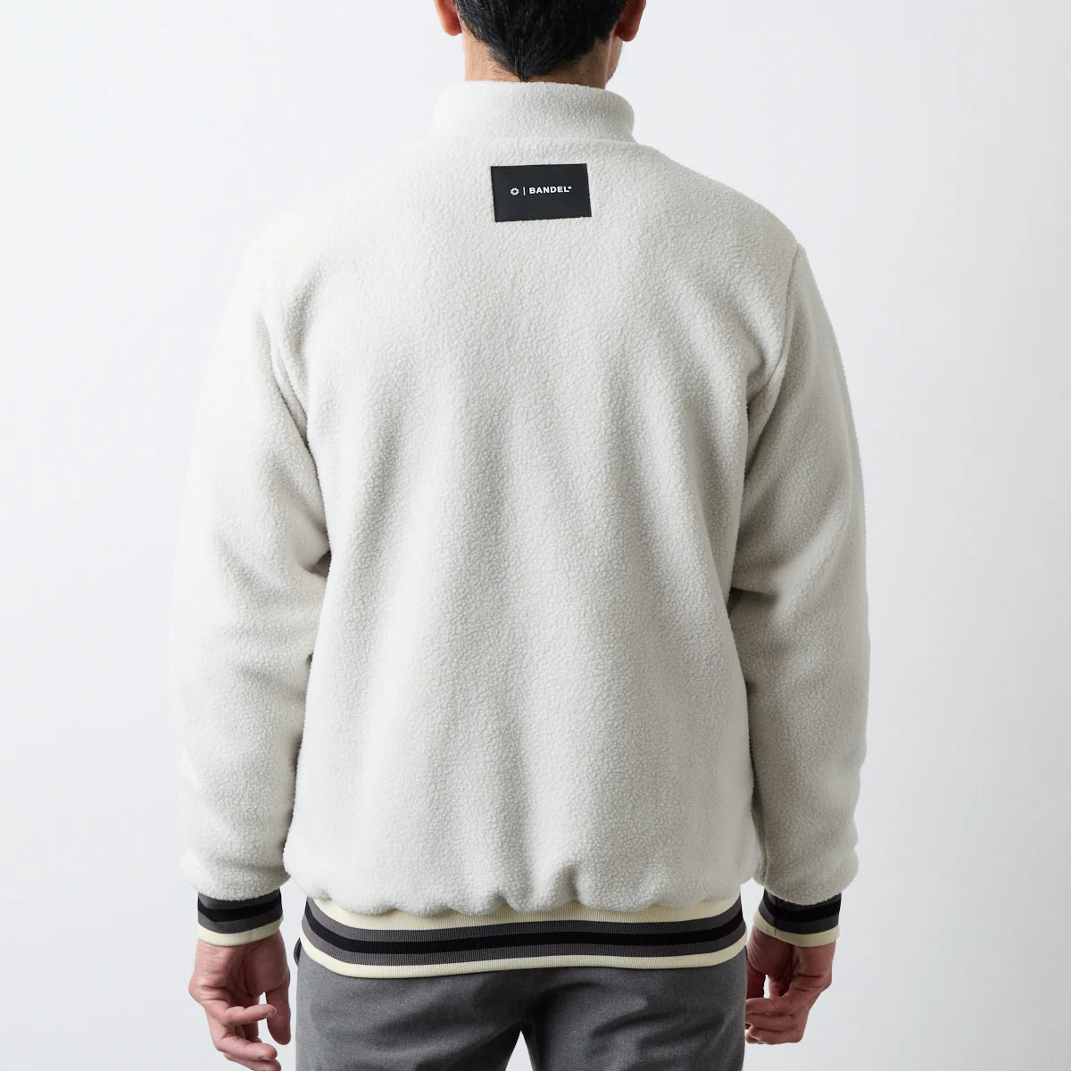 BANDEL GOLF スタンドカラー フリースブルゾン BEIGE