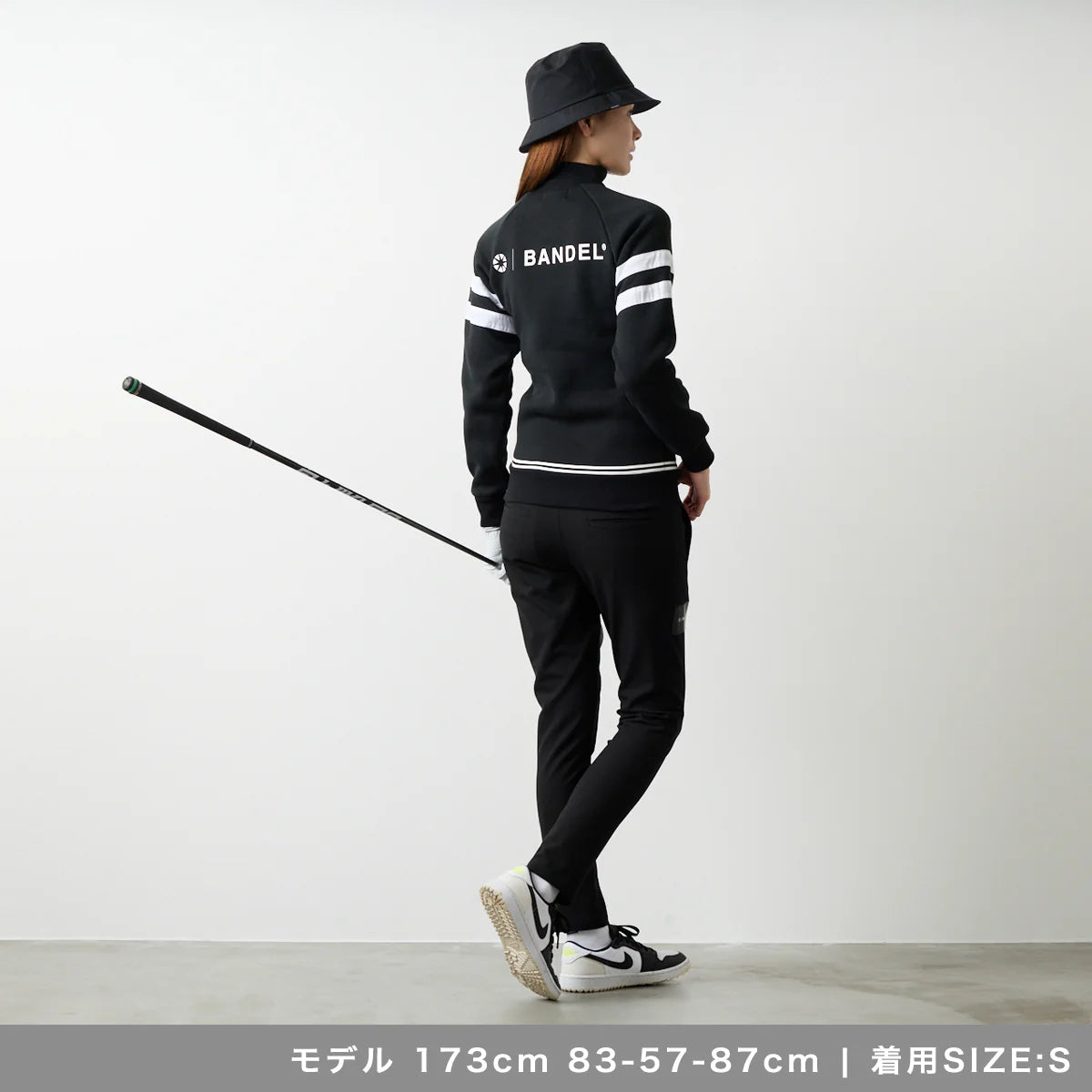 BANDEL GOLF ウィメンズ レイヤード ハイネックニット BLACK