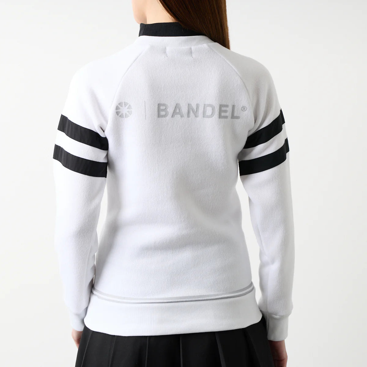 BANDEL GOLF ウィメンズ レイヤード ハイネックニット WHITE
