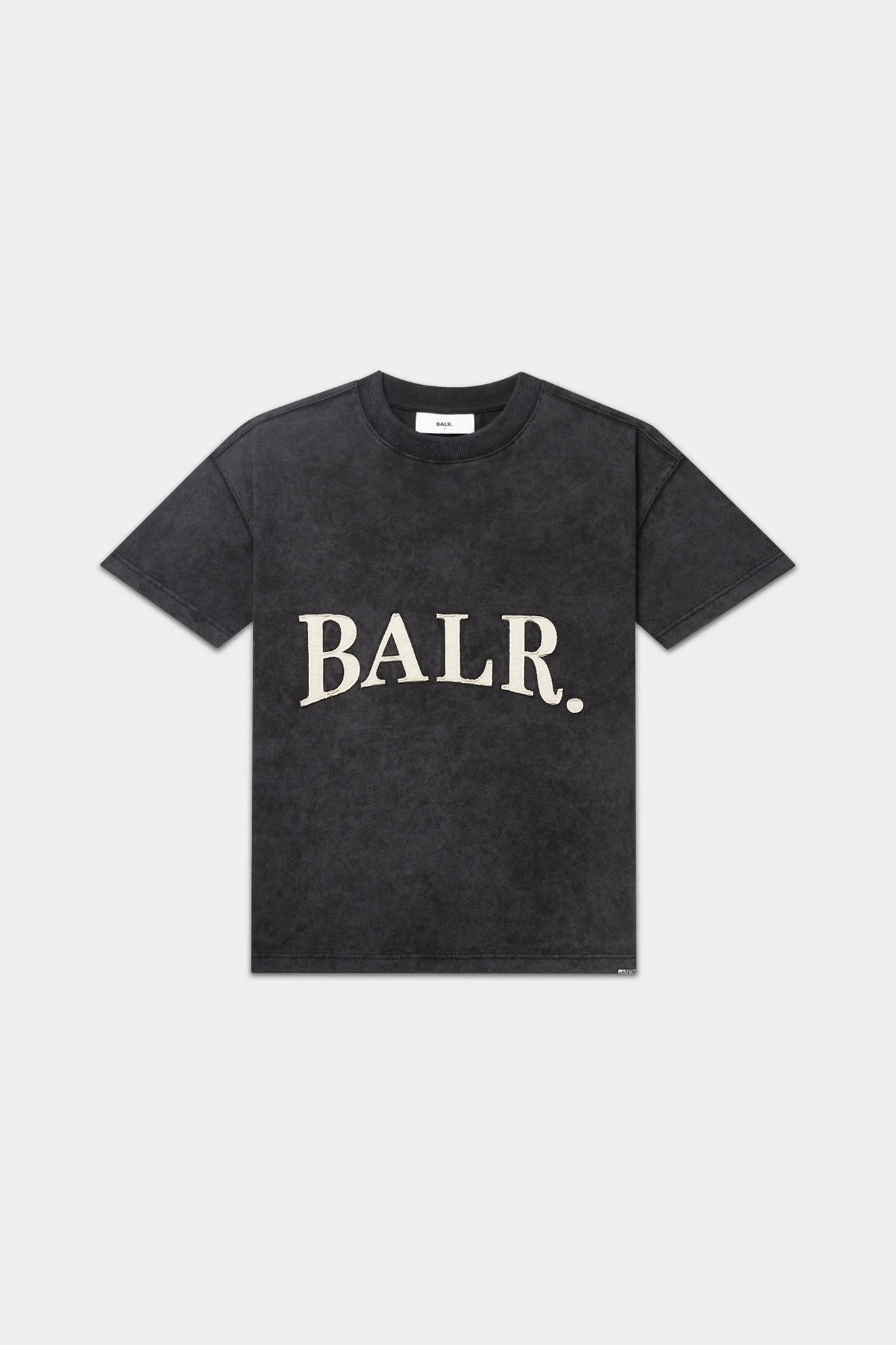 BALR. URBAN WASHED BOX T-SHIRT-JET BLACK