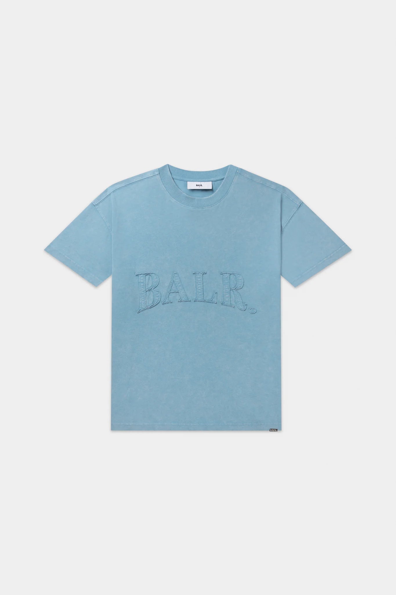 BALR. URBAN WASHED BOX T-SHIRT-BREEZE BLUE