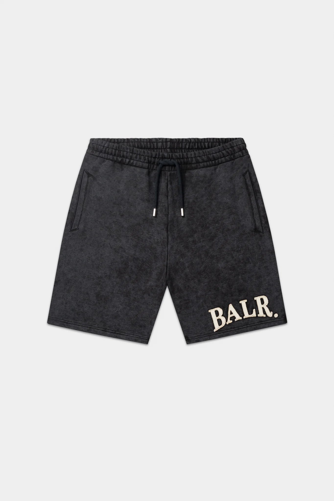 BALR. URBAN WASHED SWEAT SHORTS-JET BLACK
