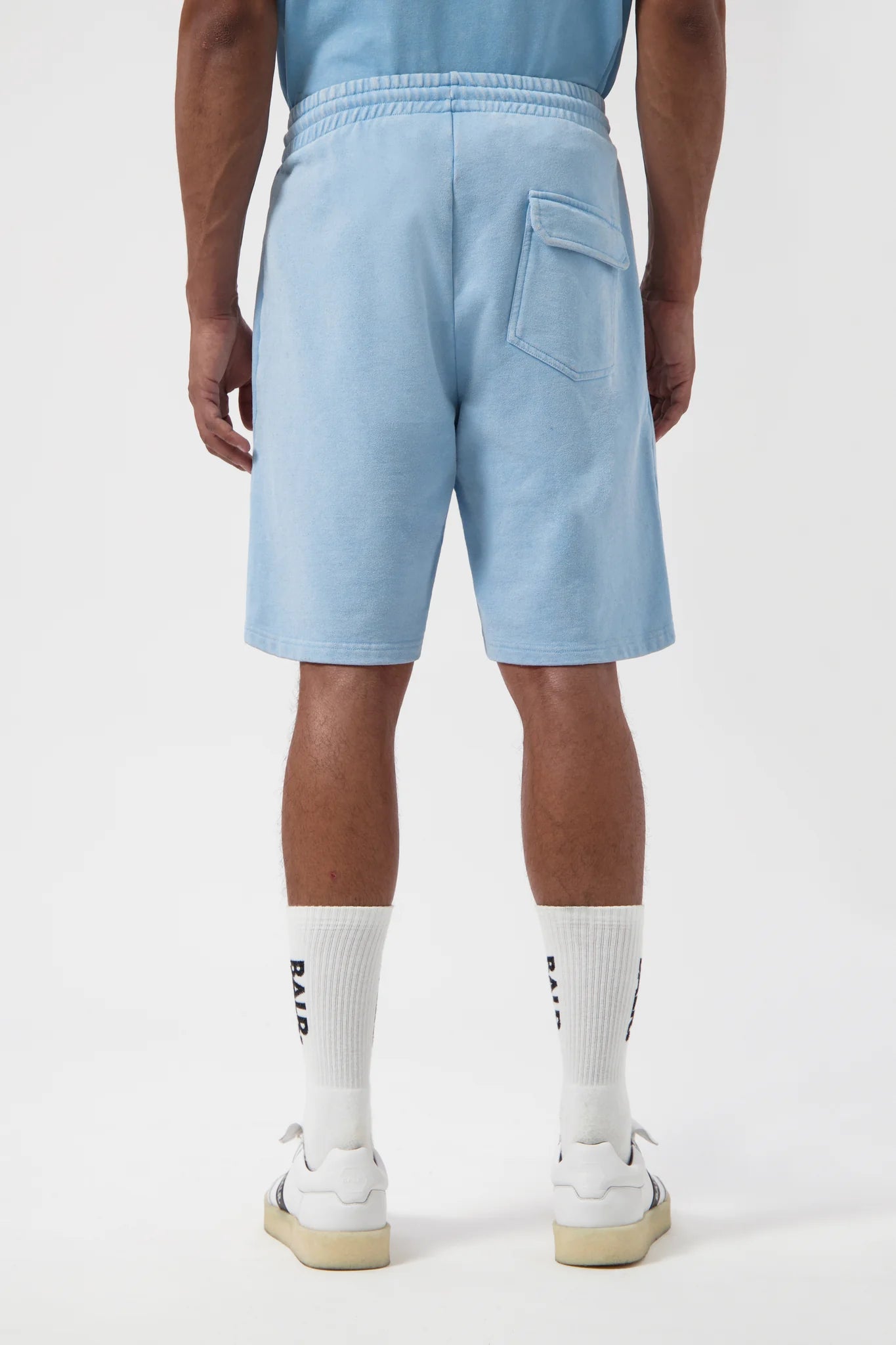 BALR. URBAN WASHED SWEAT SHORTS-BREEZE BLUE
