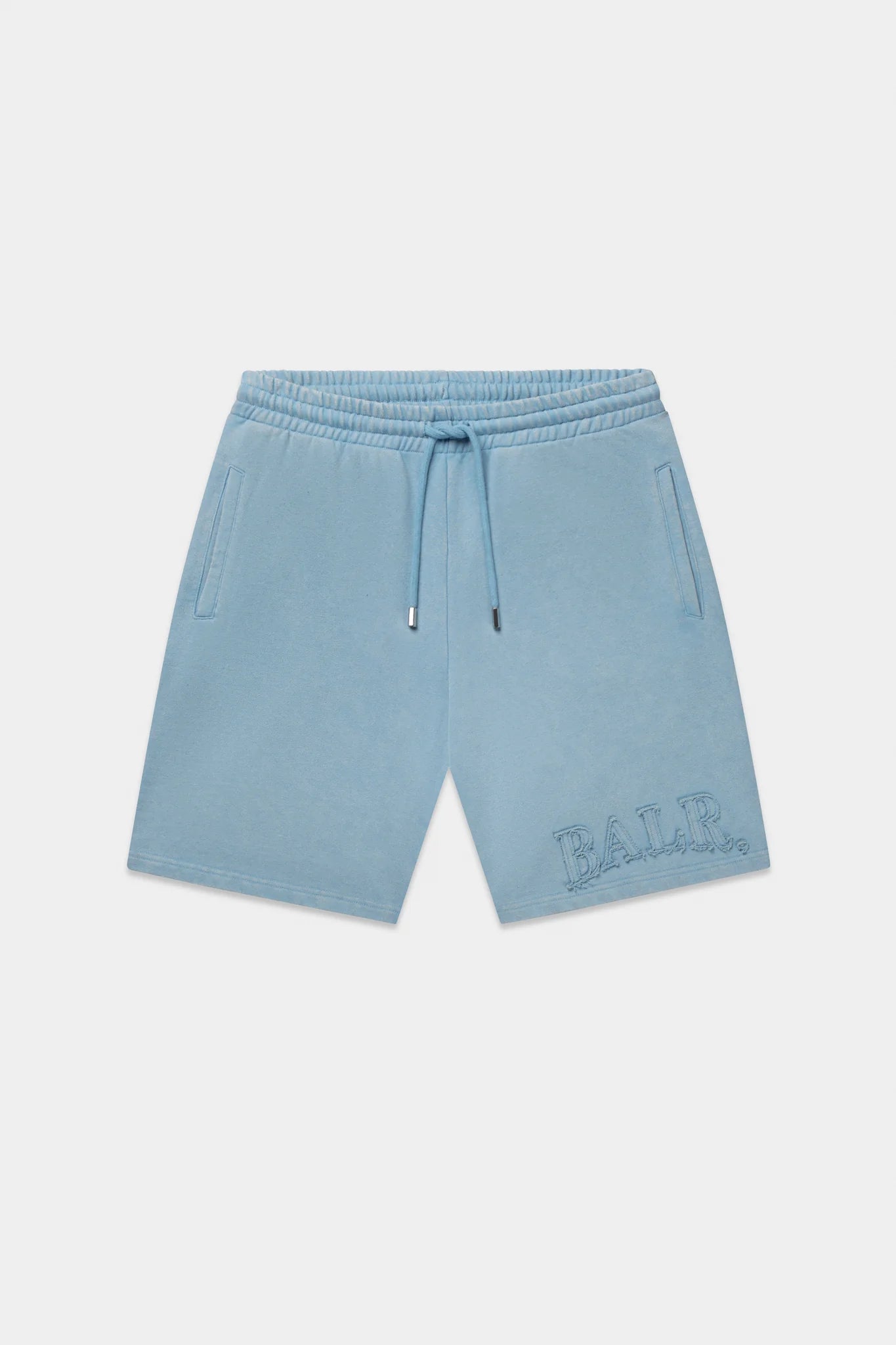 BALR. URBAN WASHED SWEAT SHORTS-BREEZE BLUE
