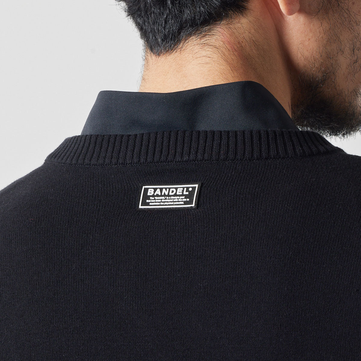 BICOLOR CREWNECK KNIT BGS-4ABCNK ニット コットン 100% / BLACK×WHITE