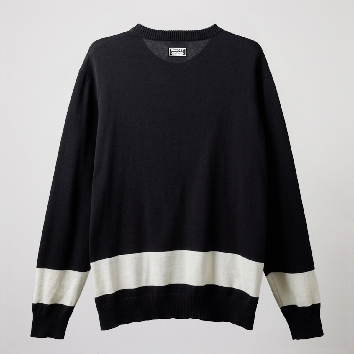 BICOLOR CREWNECK KNIT BGS-4ABCNK ニット コットン 100% / BLACK×WHITE