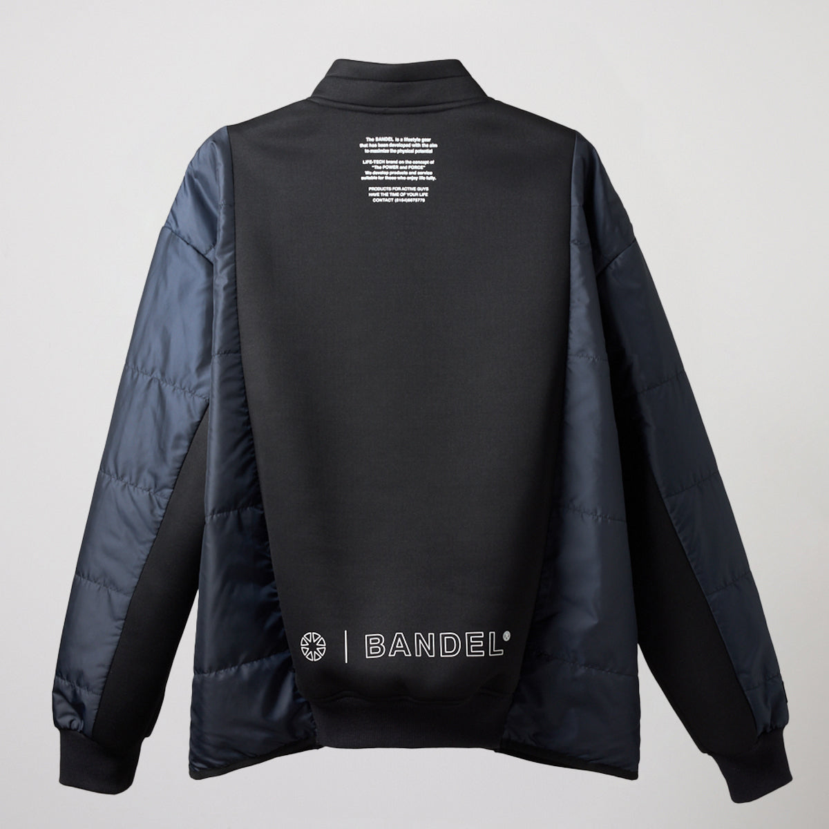 PUFFER SLEEVE HALF ZIP BLOUSON BGS-4APSHB ブルゾン ハーフジップ 軽量 保温 中綿 動きやすい ルーズフィット セットアップ / BLACK
