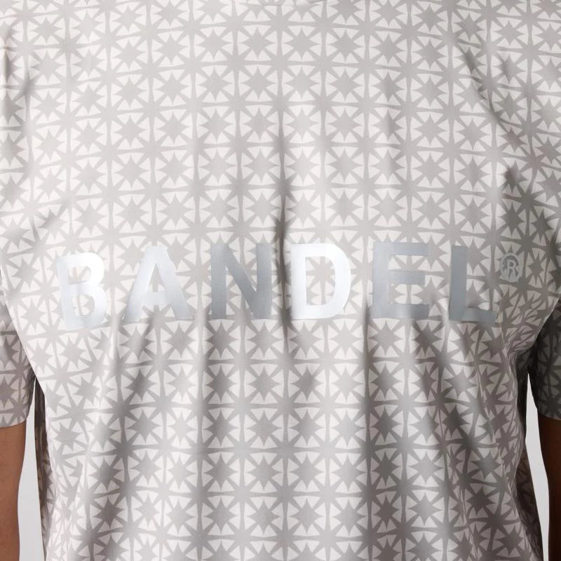 BANDEL BICOLOR CREST ALLOVER S/S MOCK NECK SHIRTS