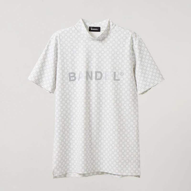 BANDEL BICOLOR CREST ALLOVER S/S MOCK NECK SHIRTS