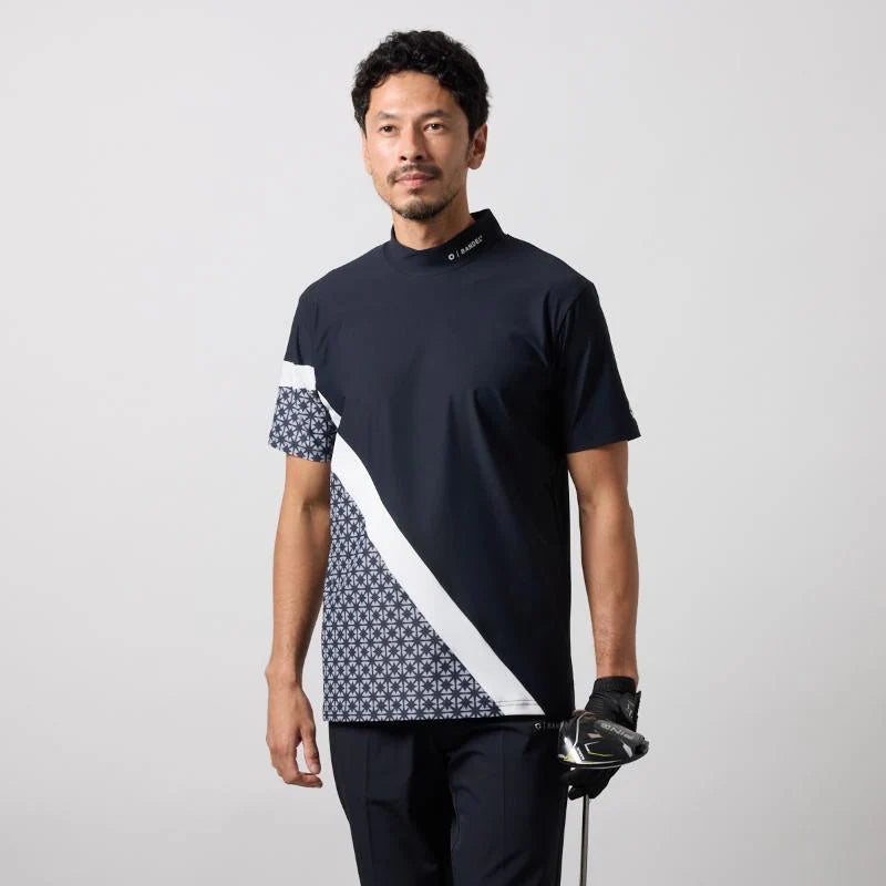 BANDEL ALLOVER SWITCH S/S MOCK NECK SHIRTS