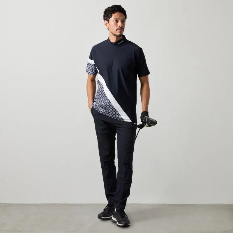 BANDEL ALLOVER SWITCH S/S MOCK NECK SHIRTS