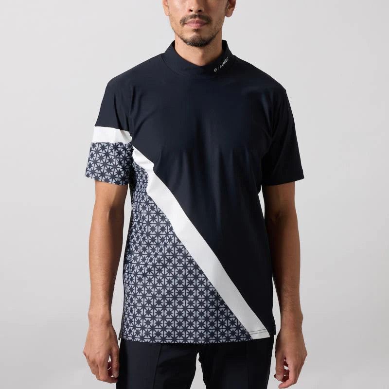 BANDEL ALLOVER SWITCH S/S MOCK NECK SHIRTS