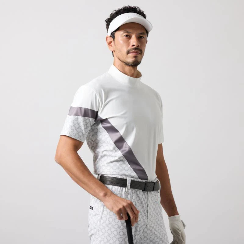 BANDEL ALLOVER SWITCH S/S MOCK NECK SHIRTS