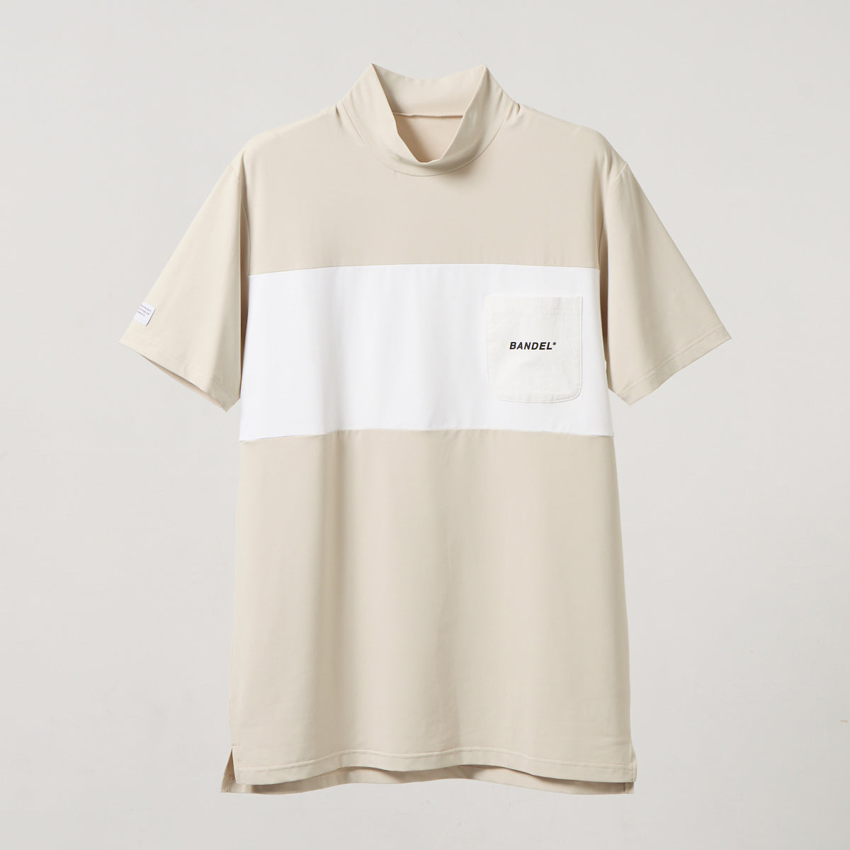 BANDEL GOLF BICOLOR PATERN S/S MOCK NECK SHIRTS