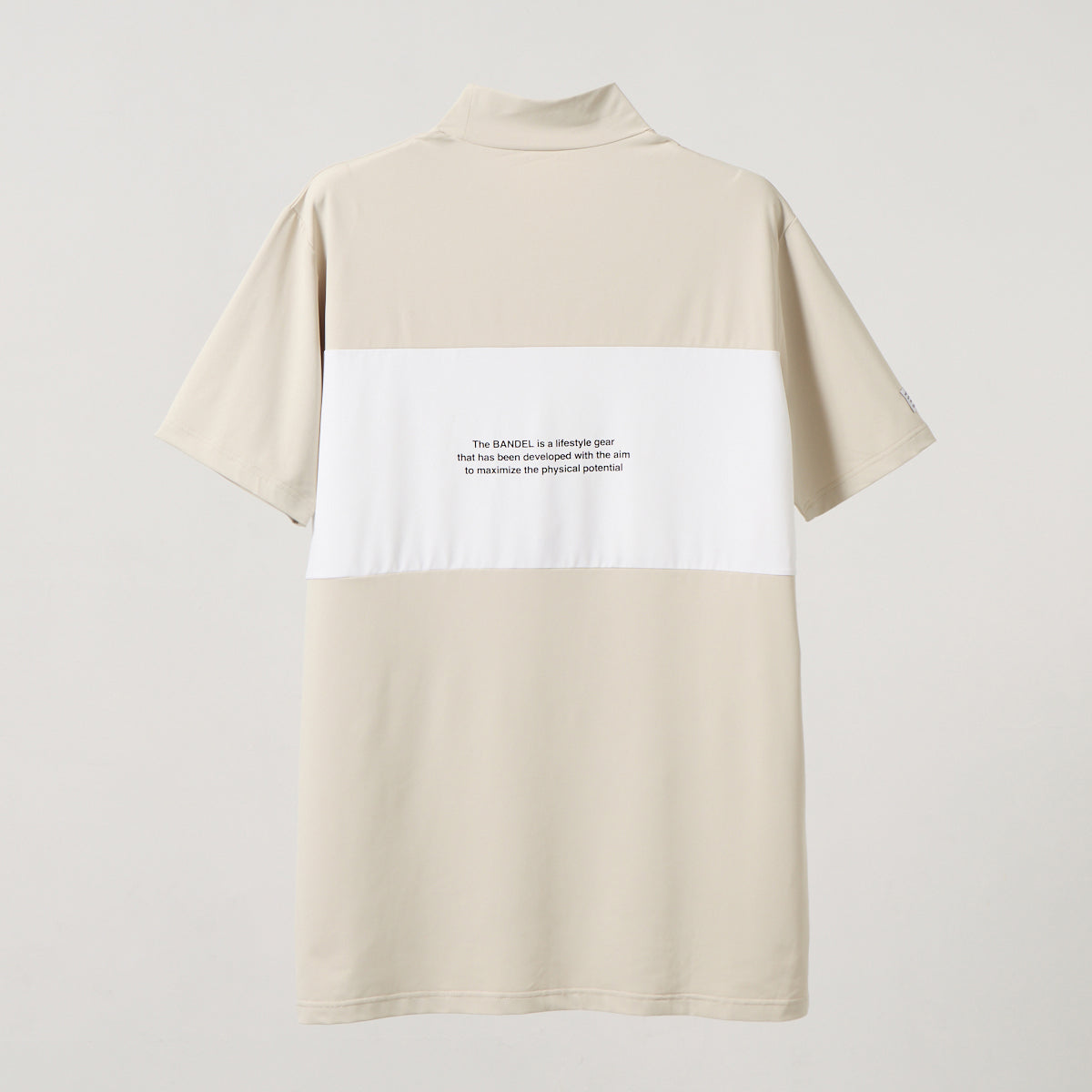BANDEL GOLF BICOLOR PATERN S/S MOCK NECK SHIRTS