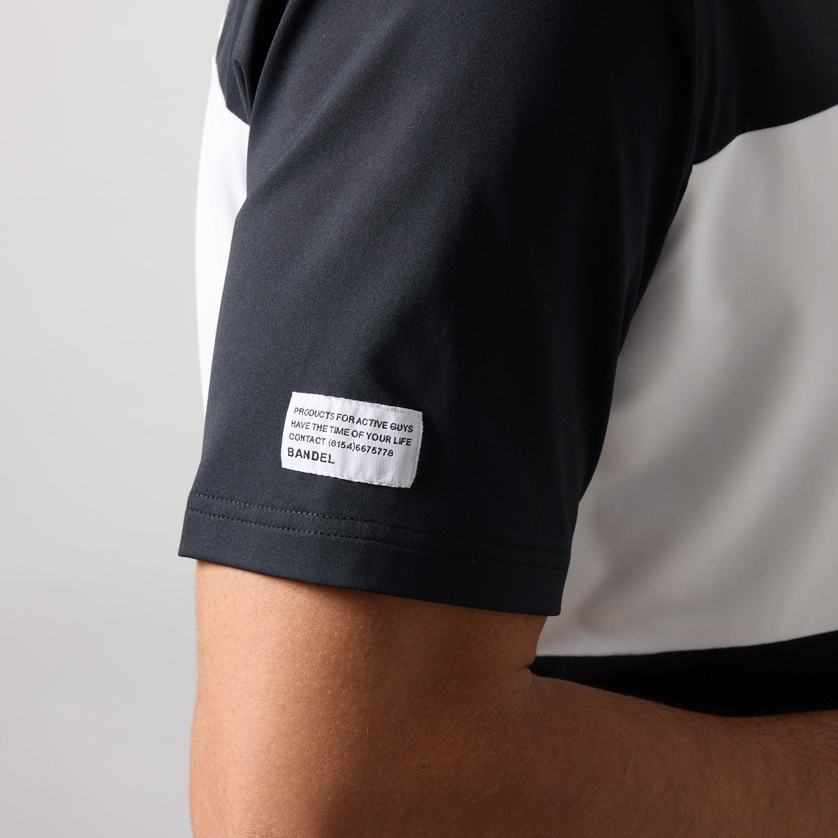 BANDEL GOLF BICOLOR PATERN S/S MOCK NECK SHIRTS