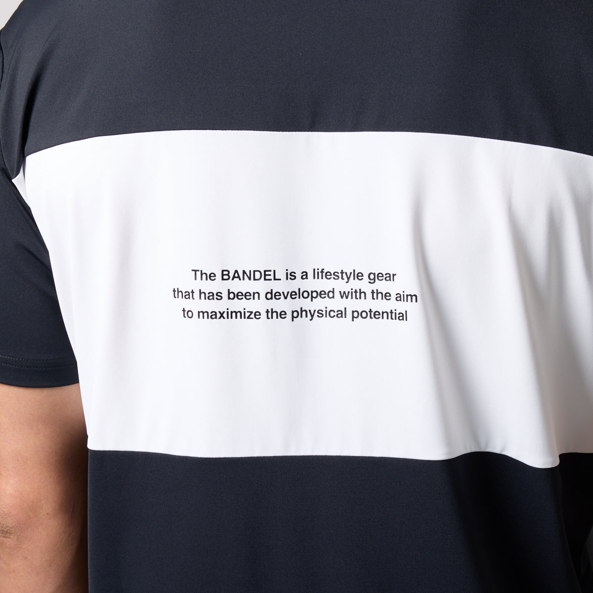 BANDEL GOLF BICOLOR PATERN S/S MOCK NECK SHIRTS