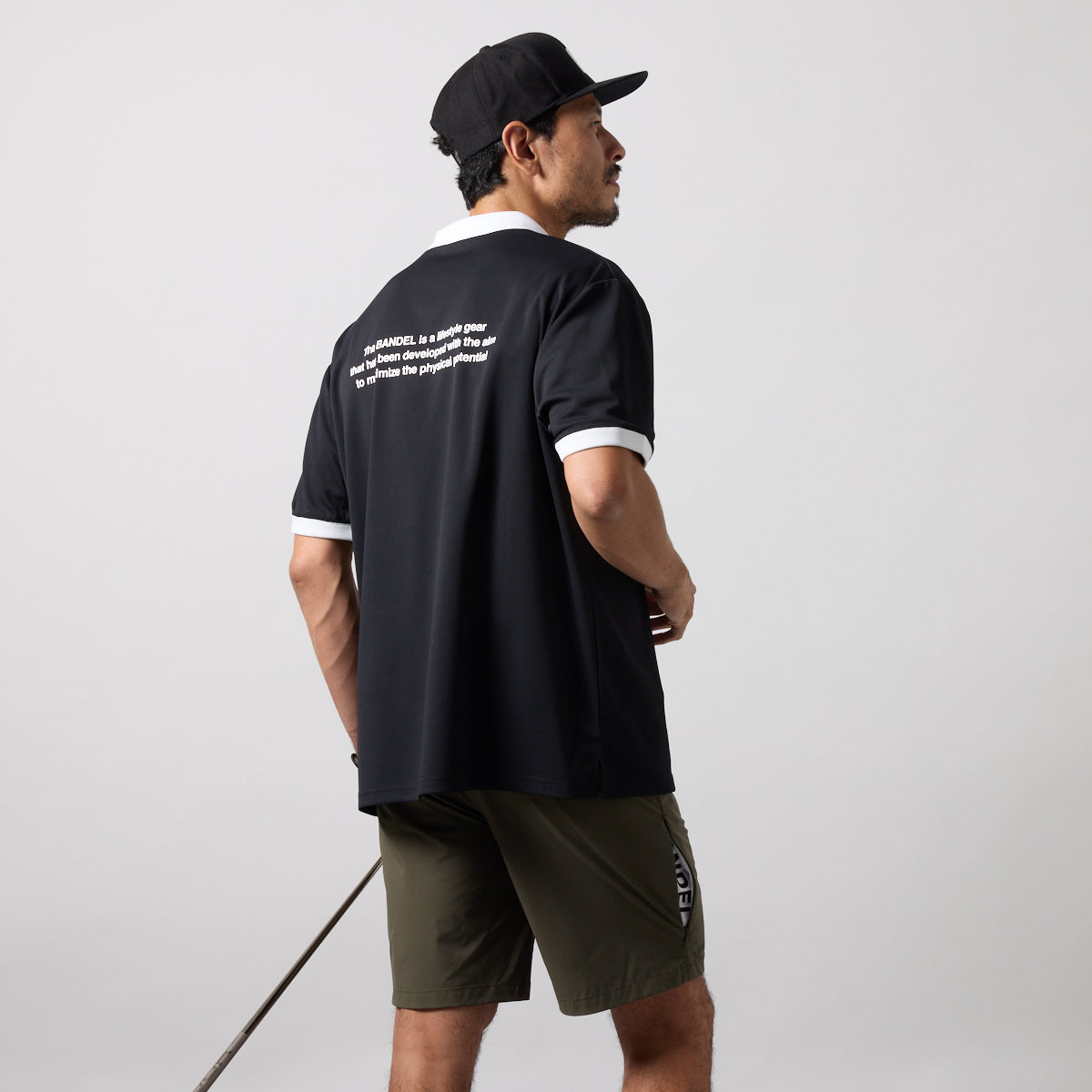 BANDEL BICOLOR PATERN S/S LOOSE POLO SHIRTS
