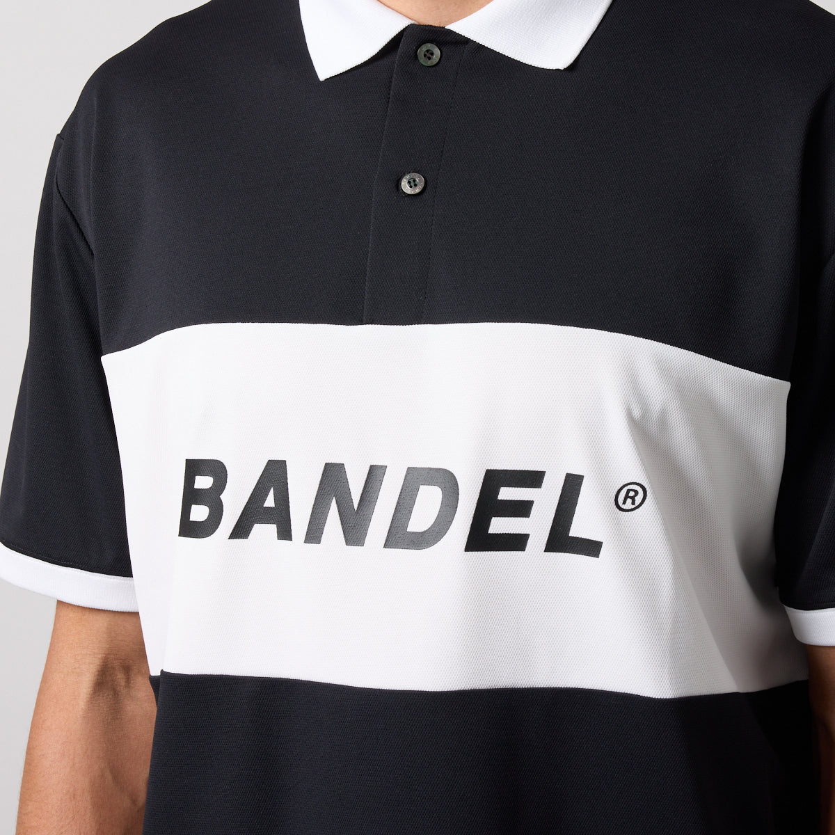 BANDEL BICOLOR PATERN S/S LOOSE POLO SHIRTS