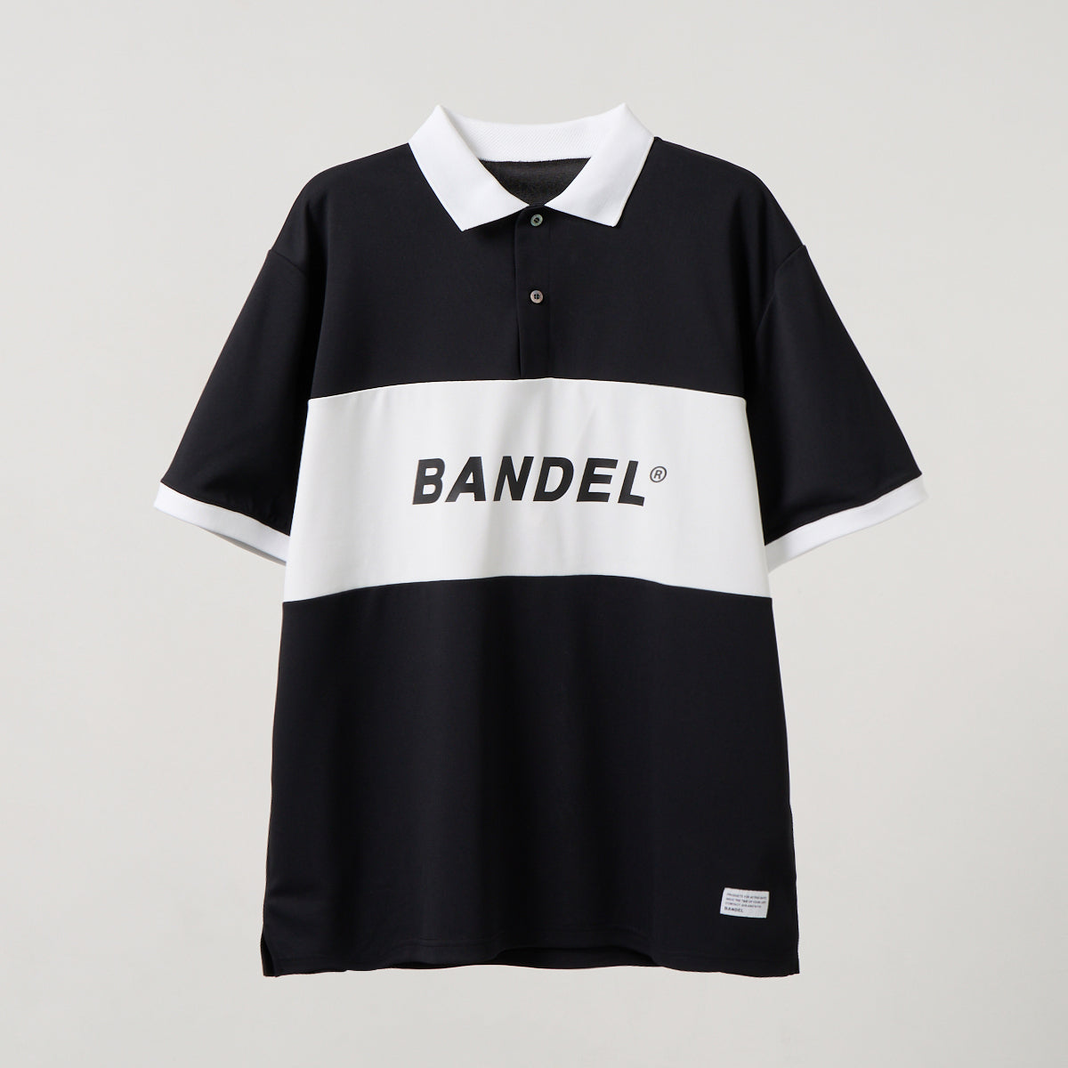 BANDEL BICOLOR PATERN S/S LOOSE POLO SHIRTS