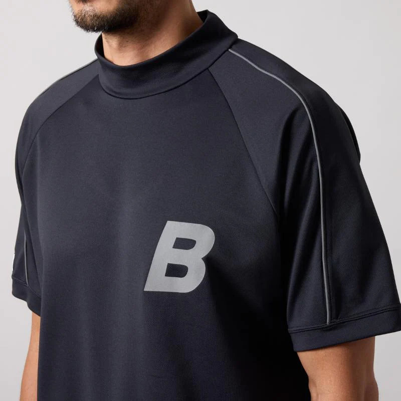 BANDEL PIPING REFLECTOR S/S MOCK NECK SHIRTS