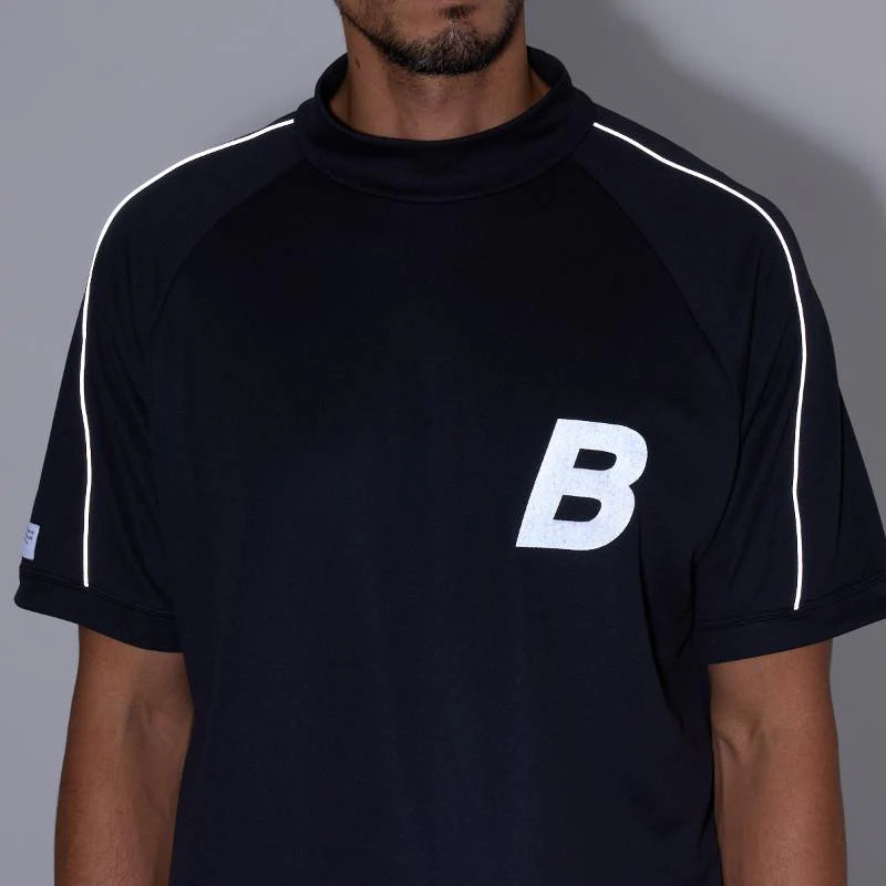 BANDEL PIPING REFLECTOR S/S MOCK NECK SHIRTS