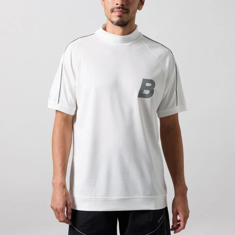 BANDEL PIPING REFLECTOR S/S MOCK NECK SHIRTS