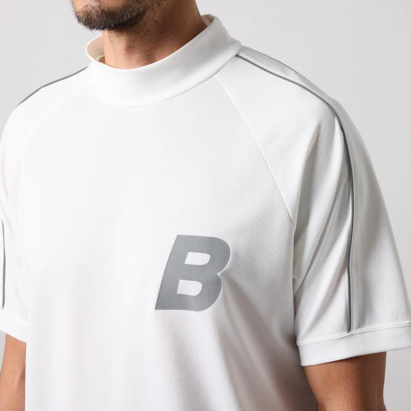 BANDEL PIPING REFLECTOR S/S MOCK NECK SHIRTS